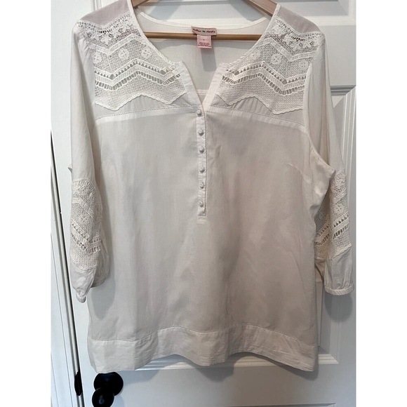 Women's Toffee Apple Cream / Ivory Tunic, Size L - Picture 2 of 8